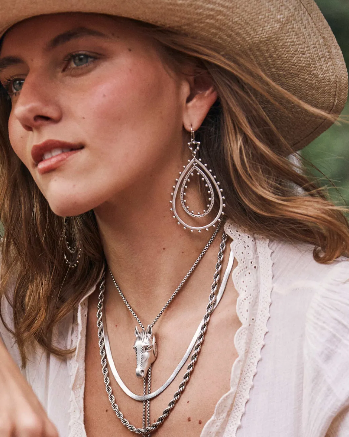Rumer Earring in Vintage Silver