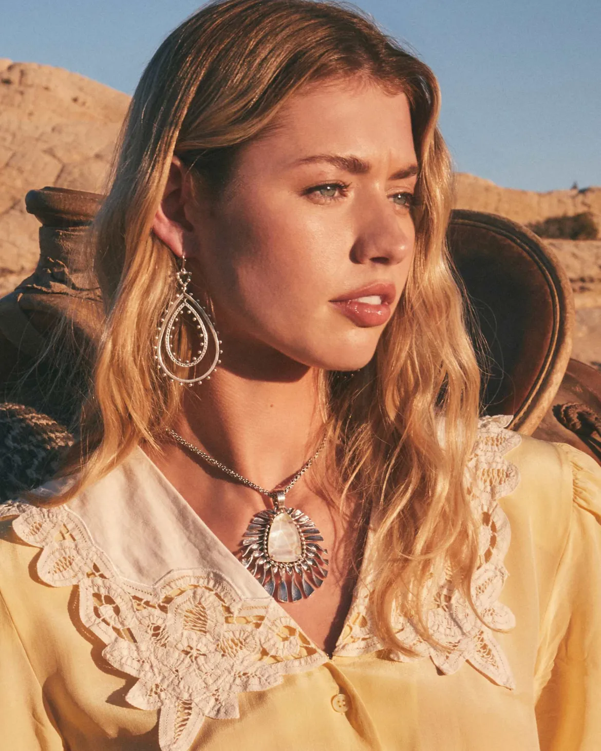 Rumer Earring in Vintage Silver