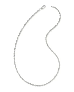 Ryan 20" Rope Chain Necklace in Oxidized Sterling Silver