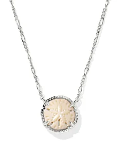 Sand Dollar Silver Short Pendant Necklace