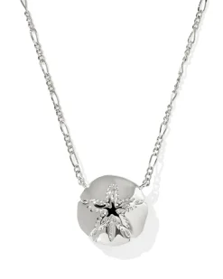 Sand Dollar Silver Short Pendant Necklace