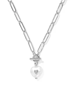 Sasha Heart Silver Link and Chain Necklace