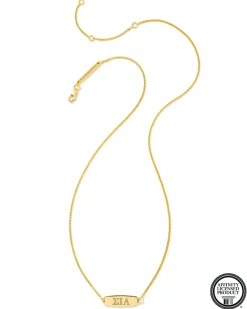 Sigma Iota Alpha Pendant Necklace in 18k Gold Vermeil