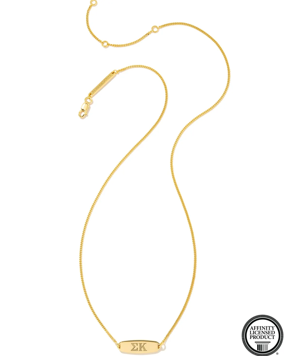 Sigma Kappa Pendant Necklace in 18k Gold Vermeil