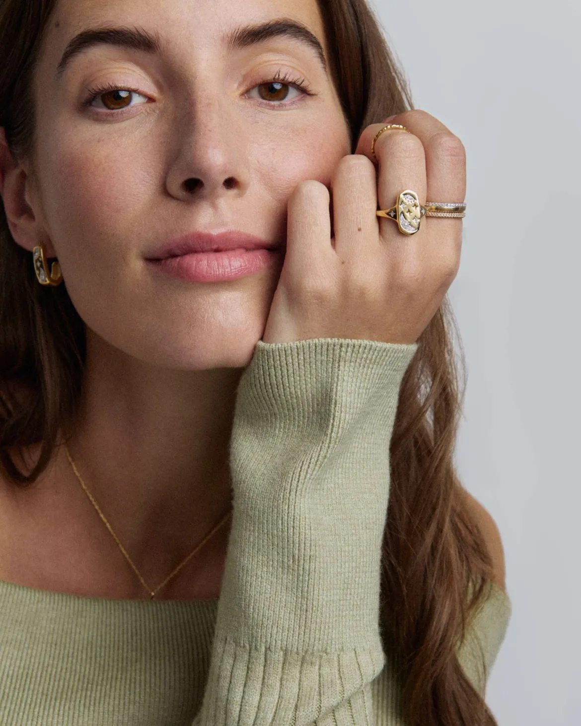 Skye Celestial 18k Yellow Gold Vermeil Cocktail Ring