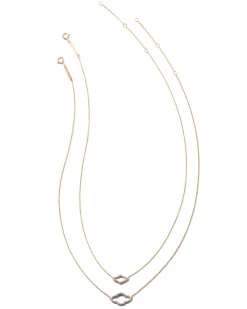 Small Abbie 14k Yellow Gold Pendant Necklace in White Diamond