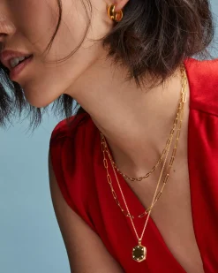 Small Paperclip Chain Necklace in 18k Gold Vermeil