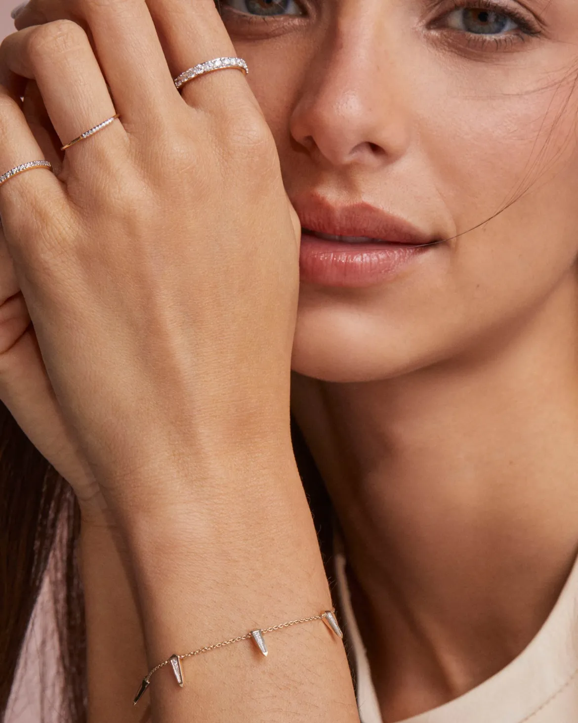 Small Spike 14k Yellow Gold Bracelet