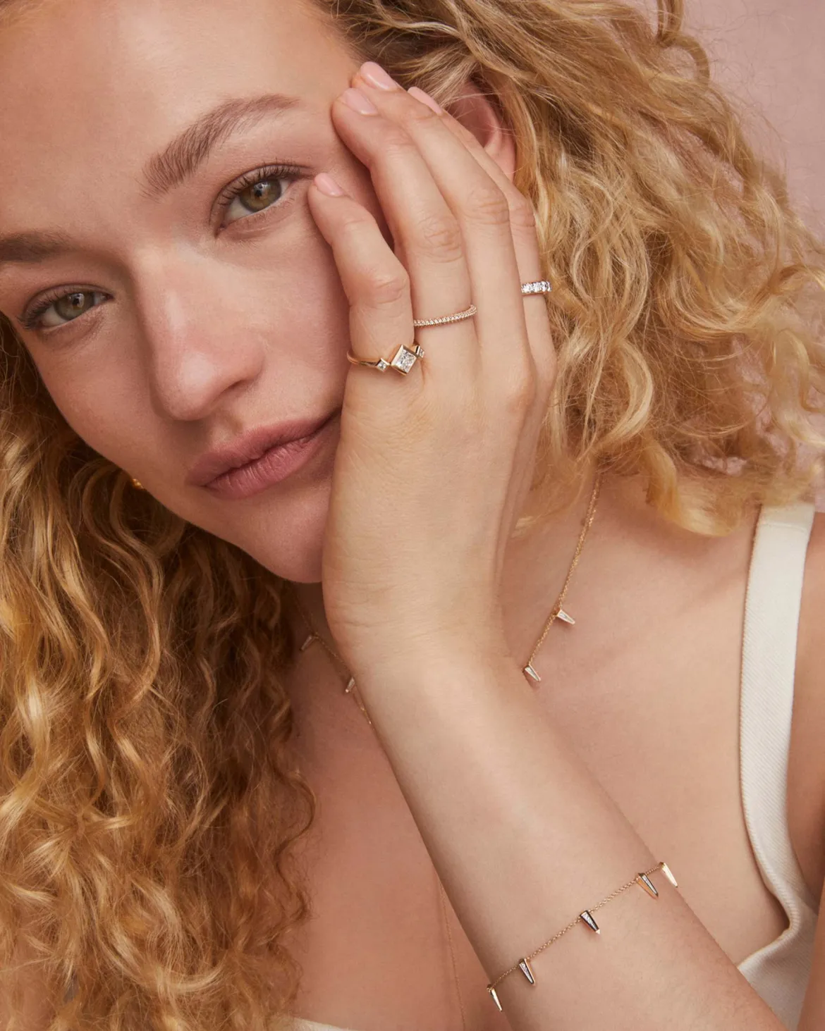 Small Spike 14k Yellow Gold Bracelet