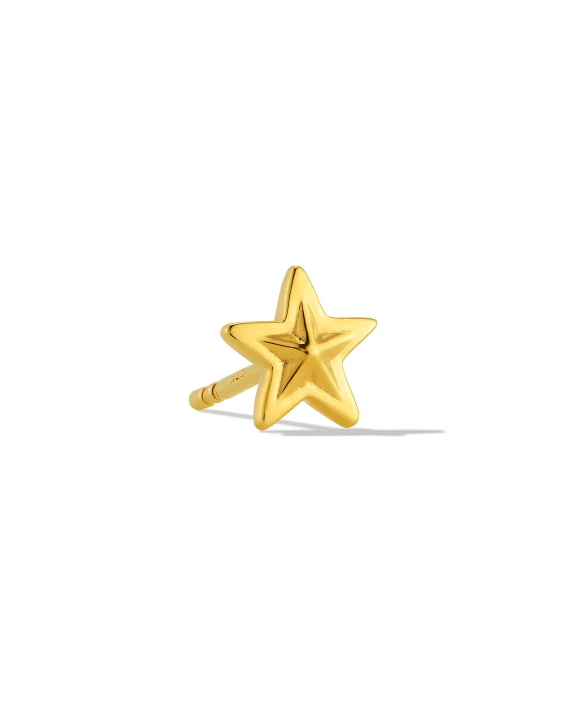 Small Star Single Stud Earring in 18k Gold Vermeil