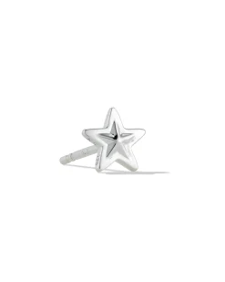 Small Star Single Stud Earring in Sterling Silver