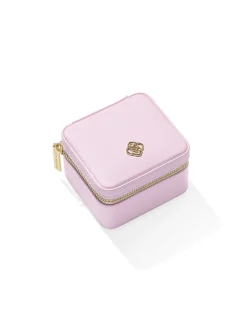 Small Travel Jewelry Case in Pink