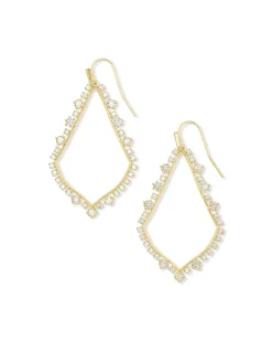 Sophee Crystal Drop Earrings in Gold