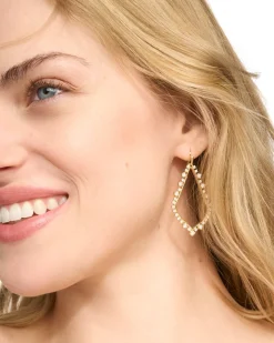 Sophee Crystal Drop Earrings in Gold