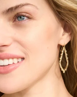 Sophee Crystal Drop Earrings in Gold