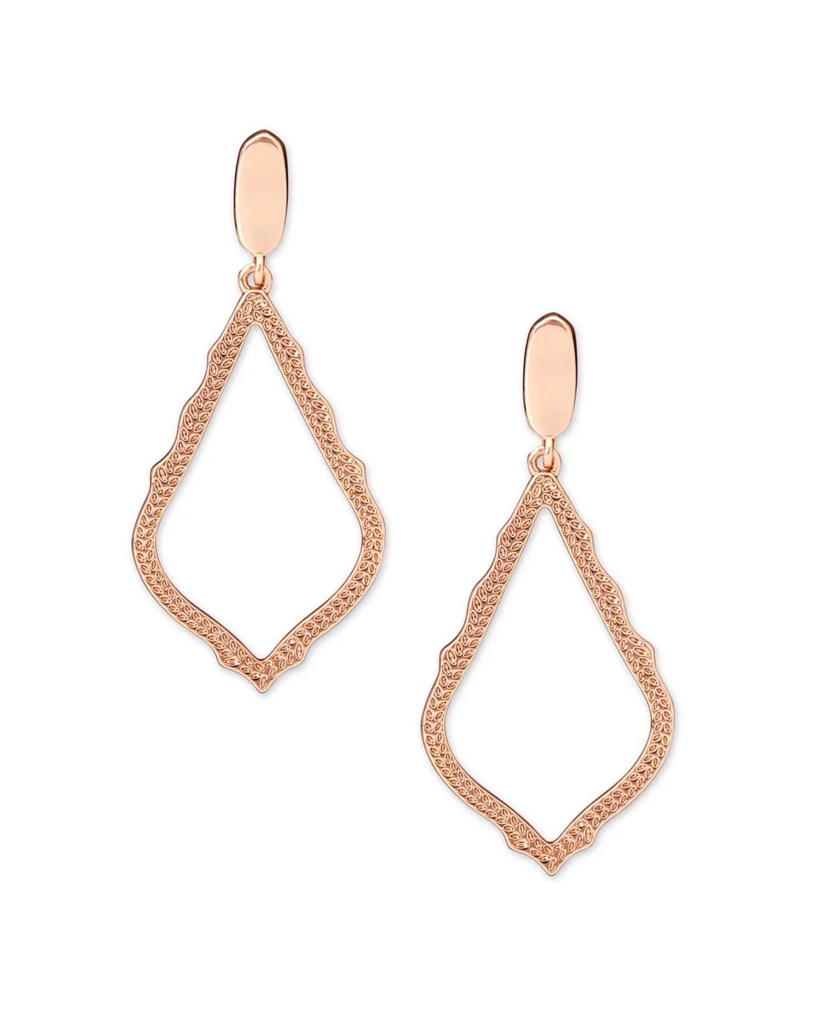 Sophia Clip-On Drop Earrings in Rose Gold