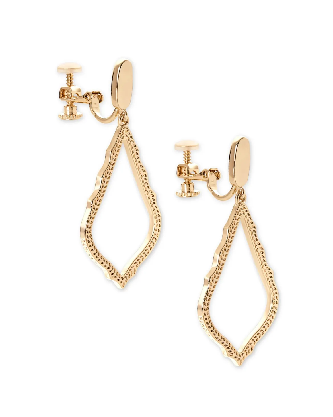 Sophia Clip-On Drop Earrings in Gold