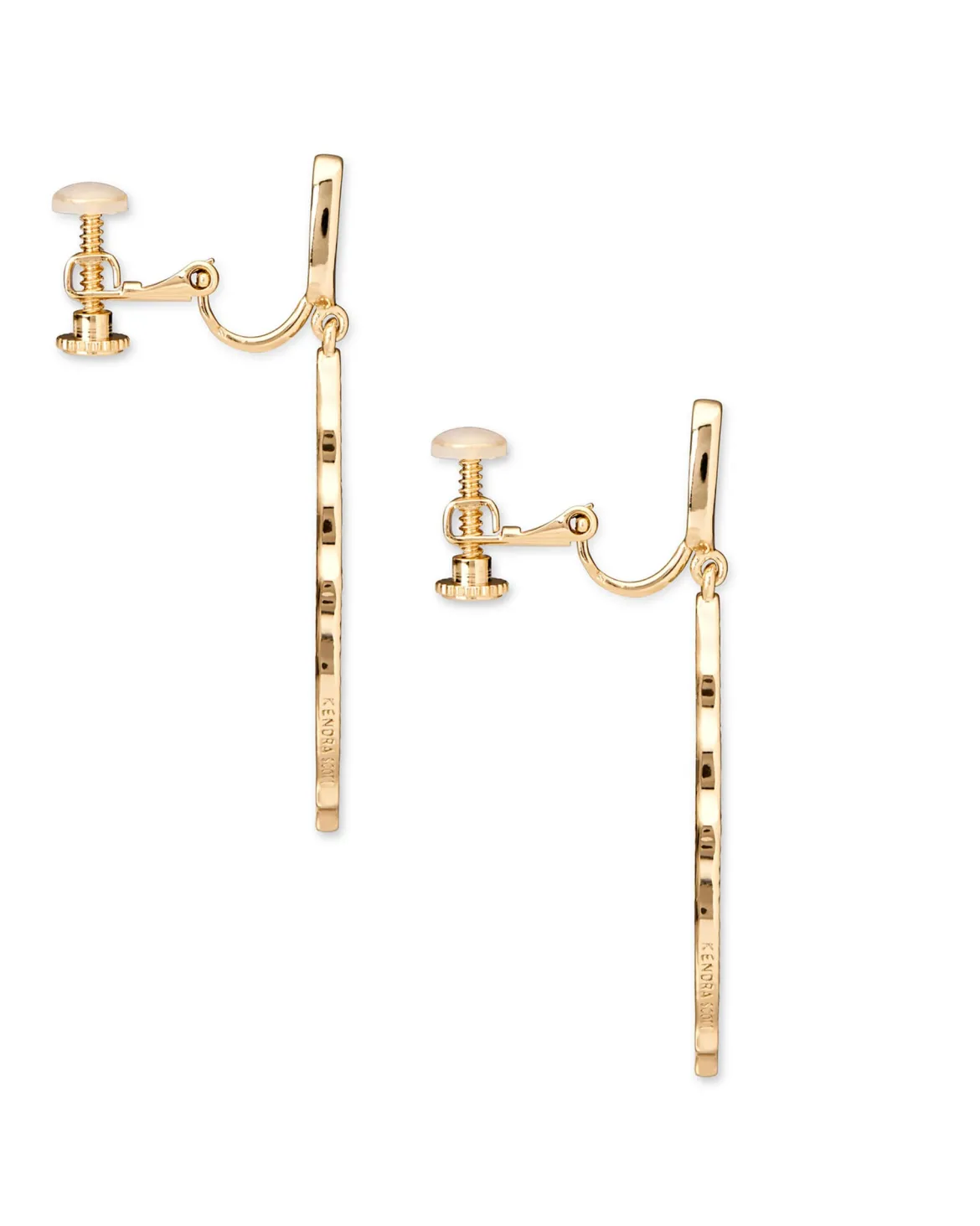 Sophia Clip-On Drop Earrings in Gold