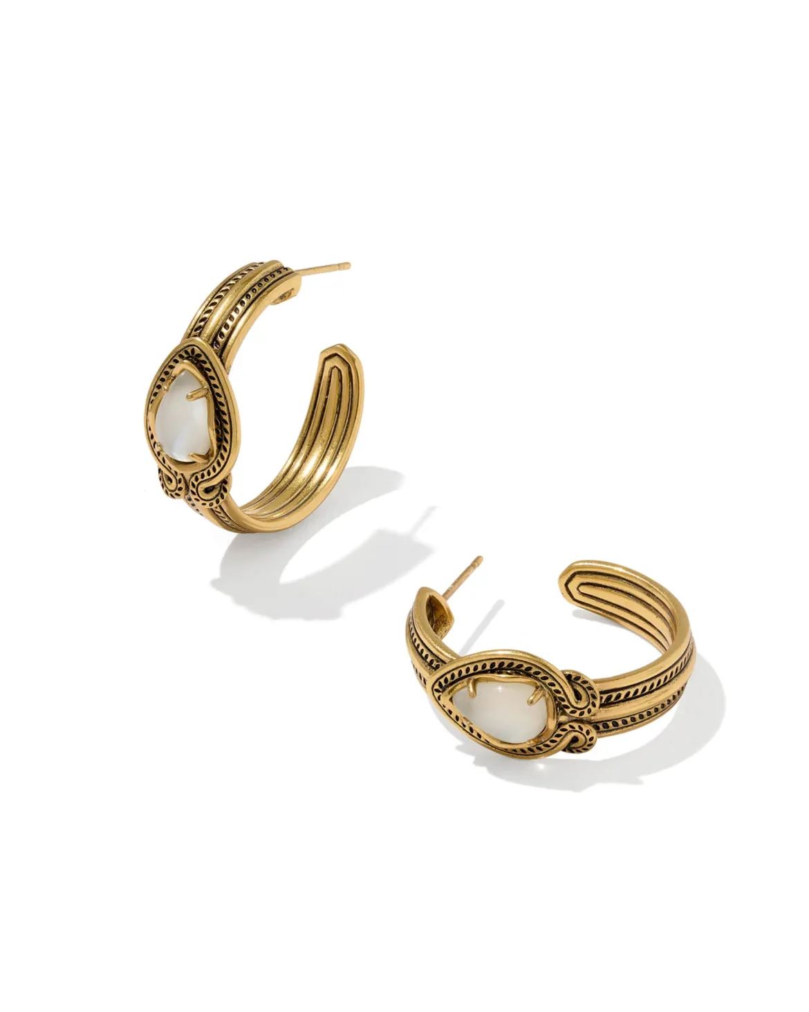 Tedi Vintage Gold Huggie Earrings