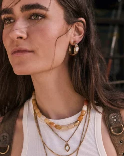 Tedi Vintage Gold Huggie Earrings