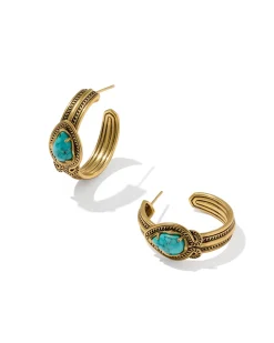 Tedi Vintage Gold Huggie Earrings