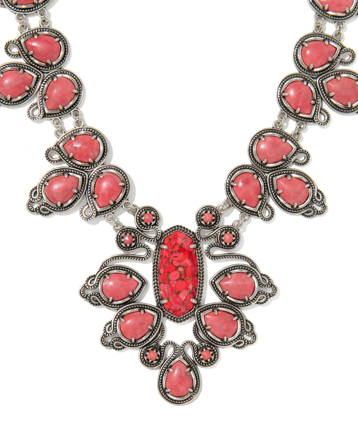 Tedi Vintage Silver Statement Necklace