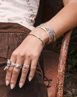 Terra Ring Set of 3 in Vintage Silver