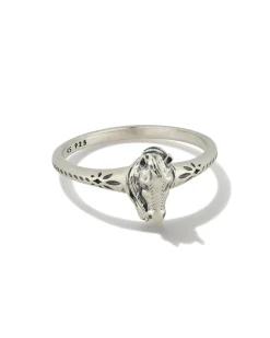 Tiny Beau Band Ring in Oxidized Sterling Silver