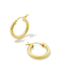 Tube Small 20mm Hoop Earrings in 18k Gold Vermeil