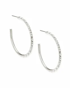 Veronica Hoop Earrings in Silver