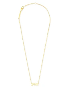 Y'all Pendant Necklace in 18k Gold Vermeil