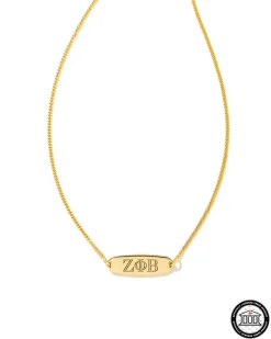 Zeta Phi Beta Pendant Necklace in 18k Gold Vermeil